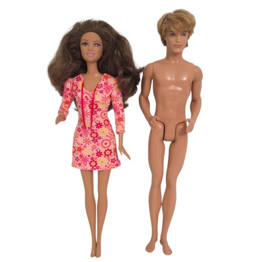 Barbie Daisy Cafe & 2009 Fairytale Magic Groom Ken Doll (Set of 2)-‎ Retro Look